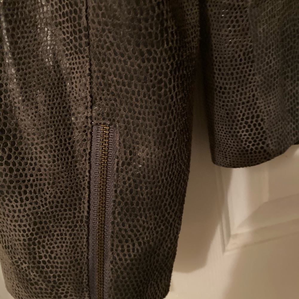 Olive Leather Jacket - Picture 4 of 5